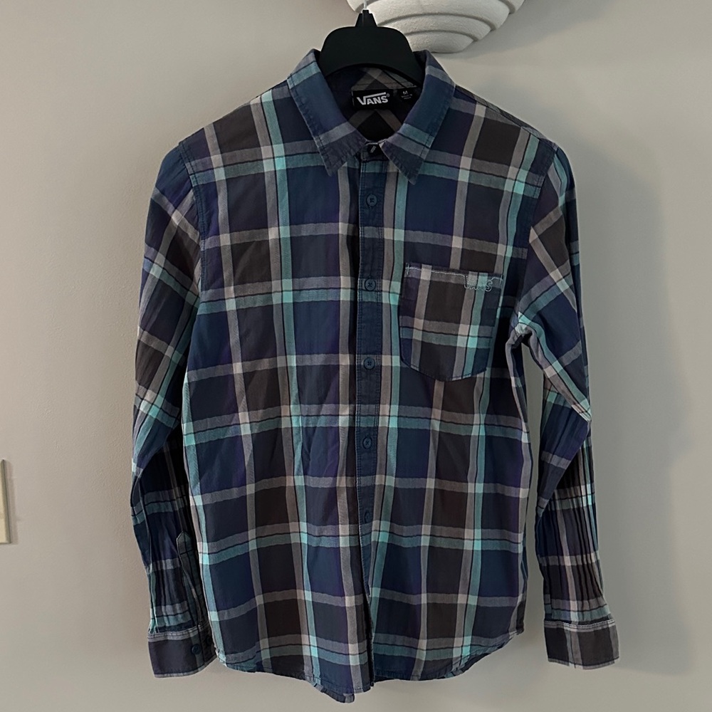 Vans Off the wall Men's Multicolor Plaid Button Down Shirt